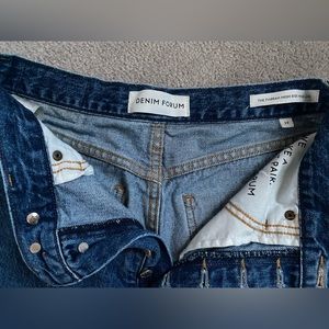 Denim Forum 29 wide leg with raw hem